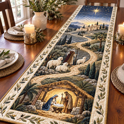 Manger Light Quilted Table Runner NCU0NTD2333