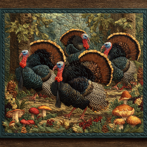 Maple Groove Turkey Quilted Placemat NCU0DV1073