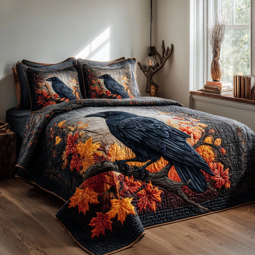 Maple Crow 3-Piece Quilted Bedding Set NCU0PVL914