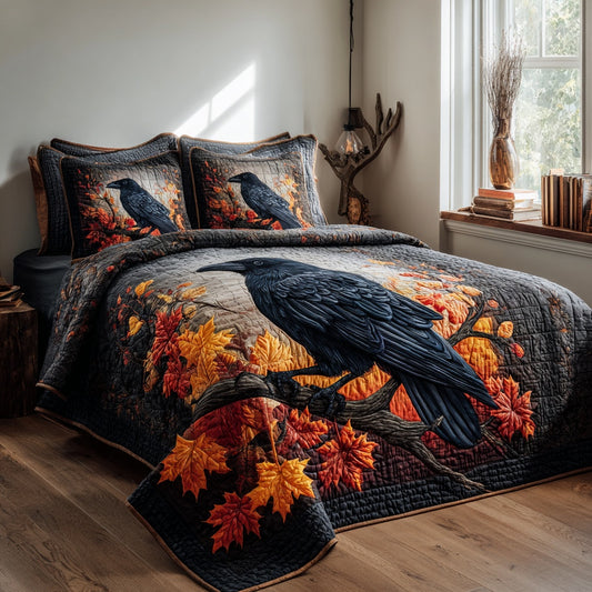 Maple Crow 3-Piece Quilted Bedding Set NCU0PVL914