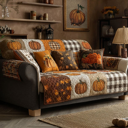 Maple Harvest Quilted Sofa Cover NCU0PTT3216