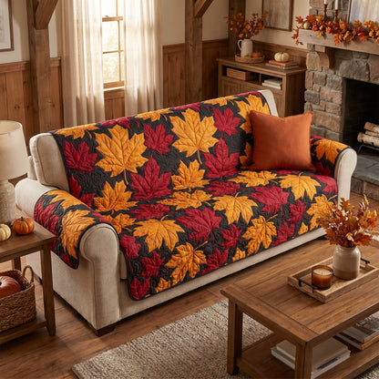 Maple Leaves Quilted Sofa Cover NCU0NTD1998