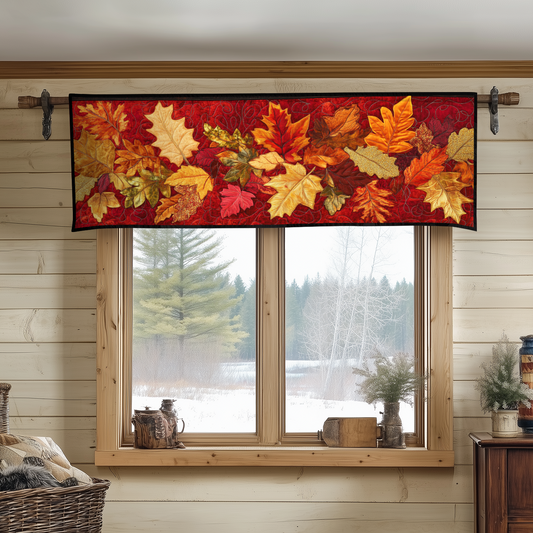 Maple Leaves Quilted Valance NCU0DDK996