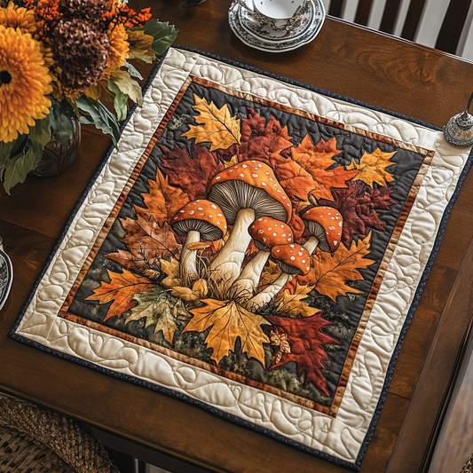 Maple Mushroom Quilted Table Topper NCU0DDK904