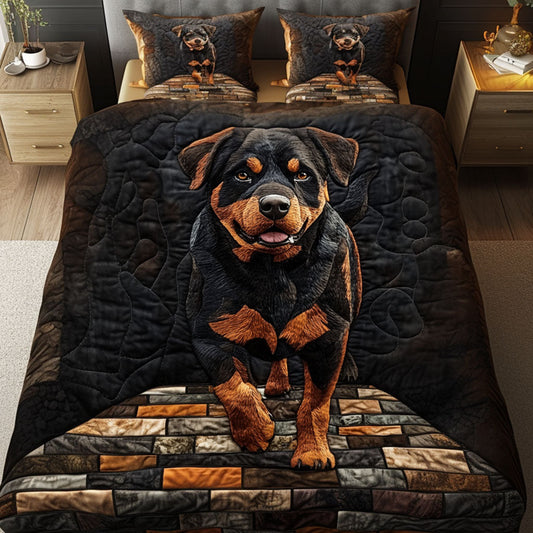 Maple Snuggle Buddy 3-Piece Quilted Bedding Set NCU0NNT746