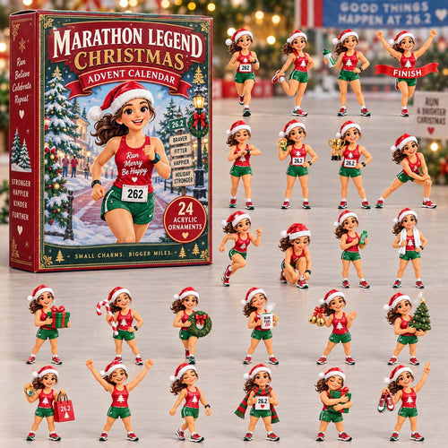 CHRISTMAS KICKOFF 40% OFF - Marathon Legend Christmas Advent Calendar 2026 - 24-Day Festive Countdown, Acrylic Charms Blind Box - Gift For Kids AC0HH055
