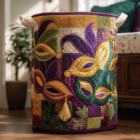 Mardi Enchantment Quilted Laundry Basket NCU0PTT2504