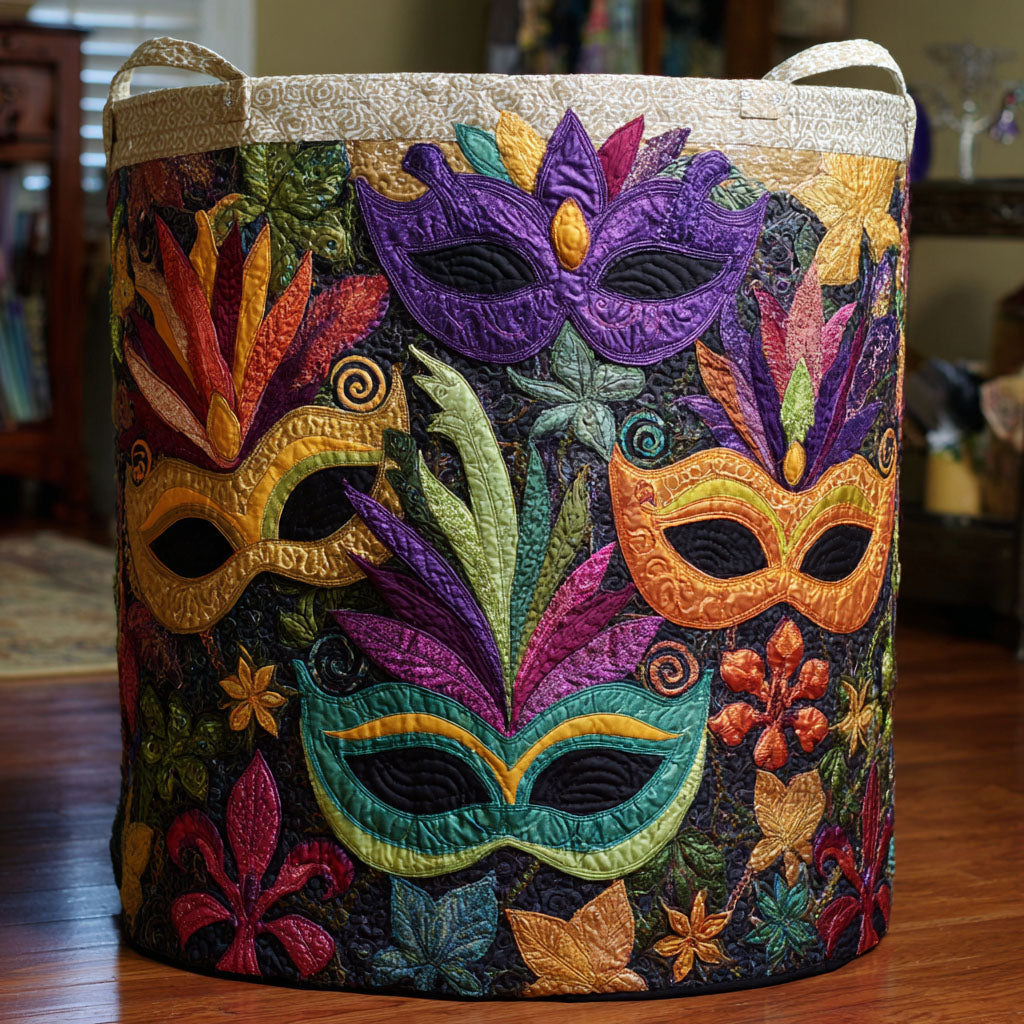 Mardi Magic Quilted Laundry Basket NCU0PTT2505