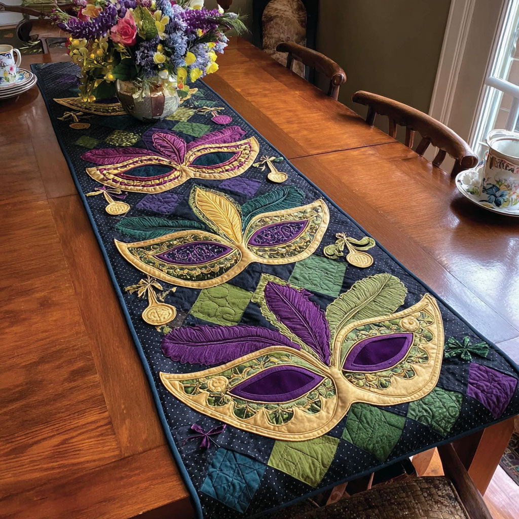 Mardi Splendor Quilted Table Runner NCU0PTT2536