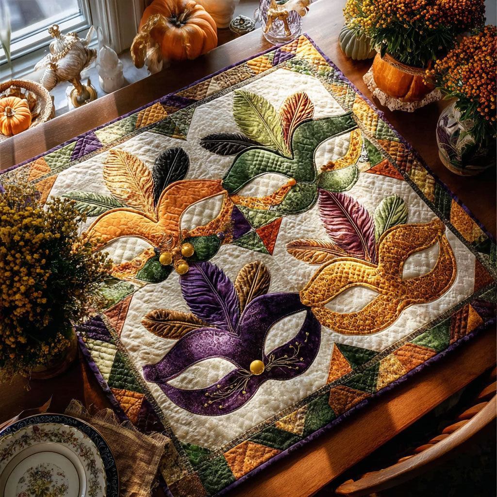 Mardi Whimsy Quilted Table Topper NCU0PTT2550