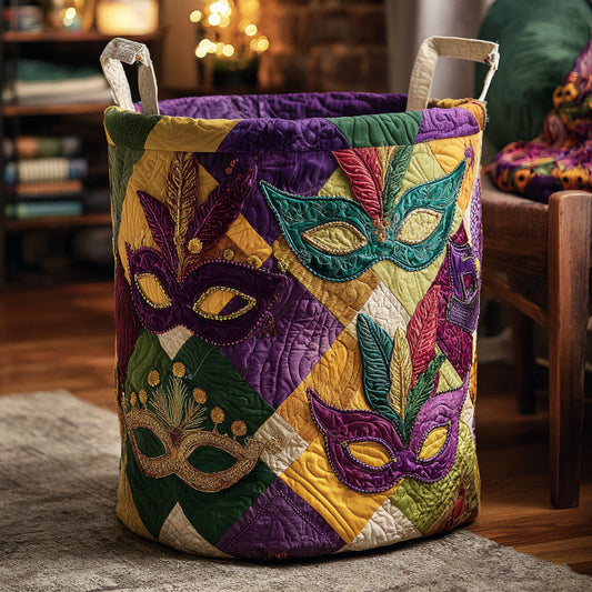 Mardi Whispers Quilted Laundry Basket NCU0PTT2506