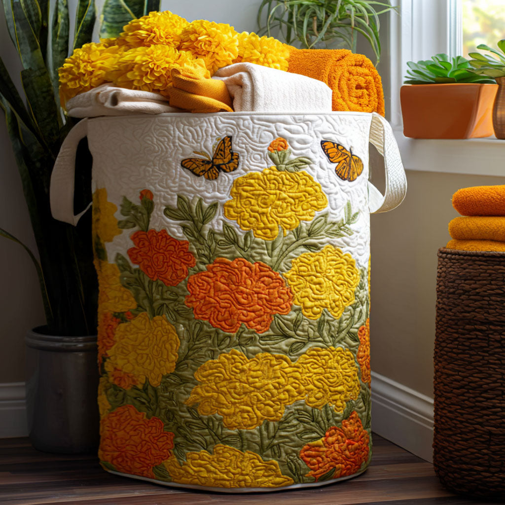 Marigold Mirage Quilted Laundry Basket NCU0PTT1101
