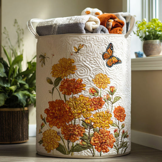 Marigold Spirit Quilted Laundry Basket NCU0PTT1102