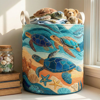 Marine Garden Glow Quilted Laundry Basket NCU0NNT2972