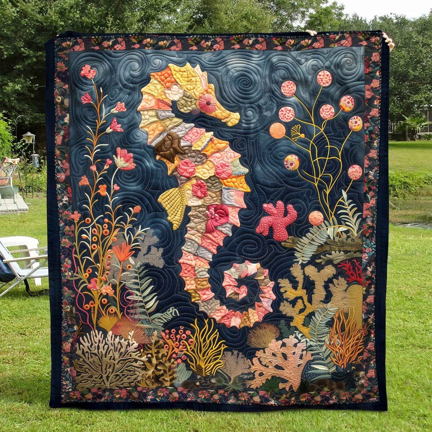 Marine Garden Quilted Blanket NCU0TH1253