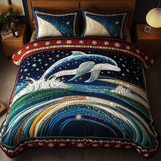 Marine Grace 3-Piece Quilted Bedding Set NCU0DDK191