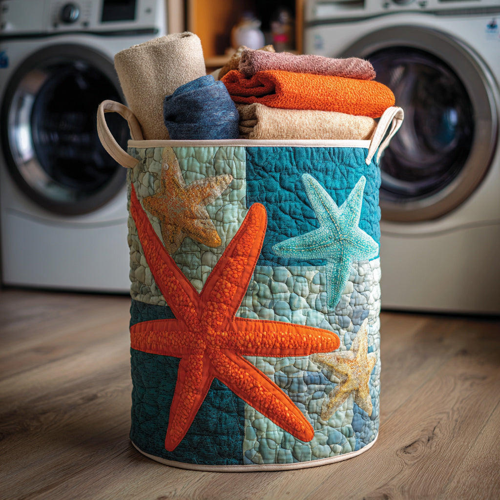 Beach Breeze Quilted Laundry Basket NCU0HNH365 main image 0