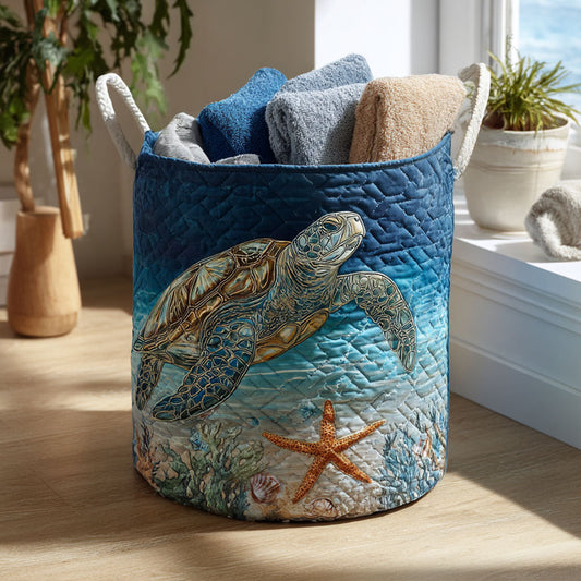 Turtle Quilted Laundry Basket NCU0QN005