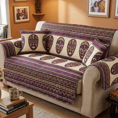 Mask Culture Quilted Sofa Cover NCU0NXD1811