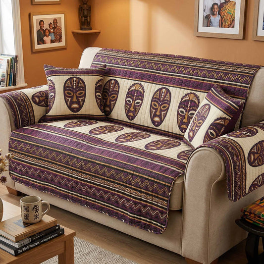 Mask Culture Quilted Sofa Cover NCU0NXD1811