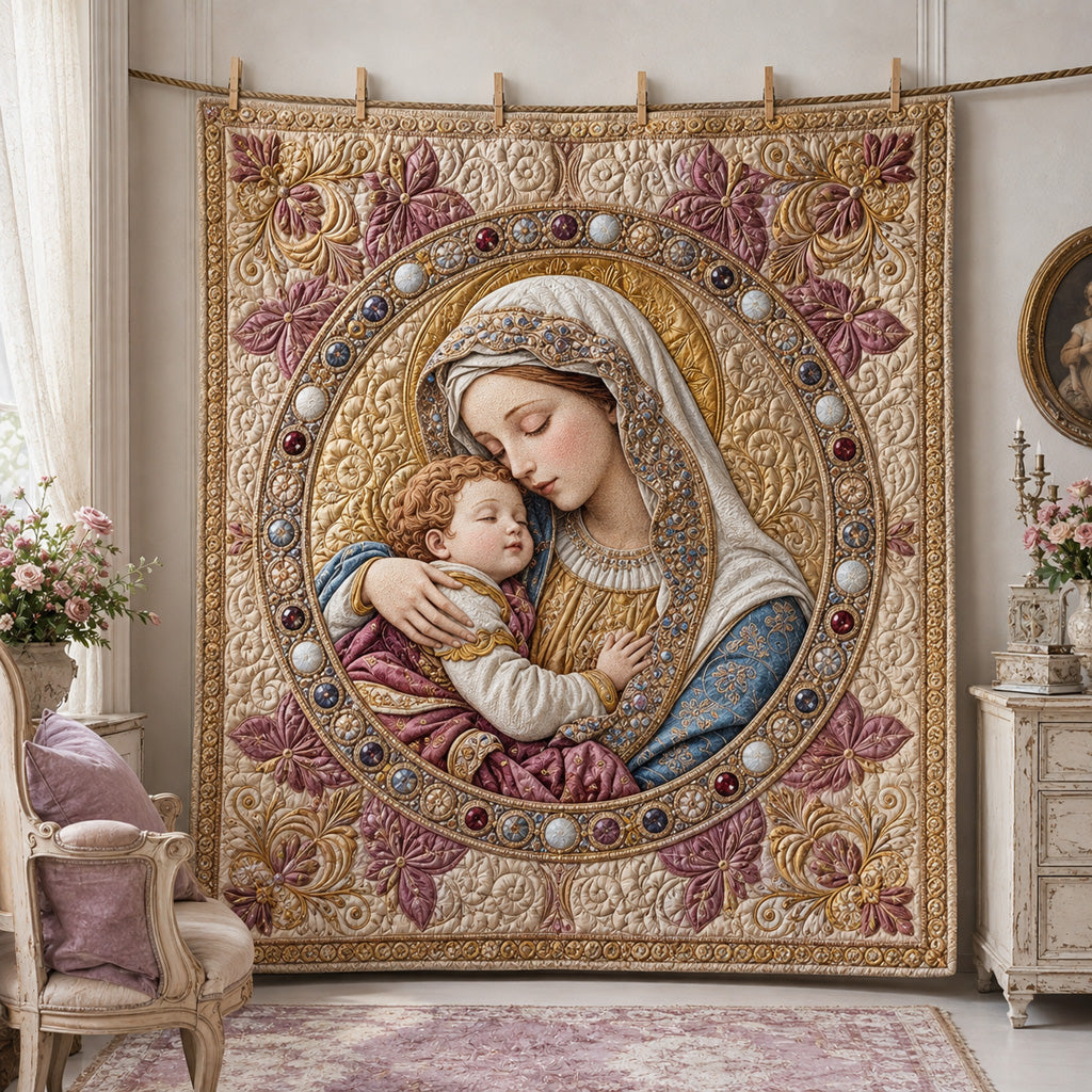 Maternal Grace Embrace Quilted Blanket NCU0HNH1239