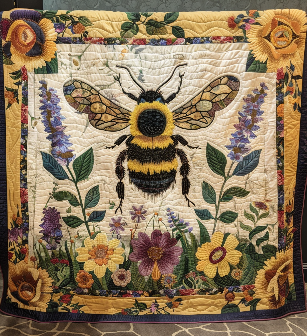 Meadow Bee Quilted Blanket NCU0NT008