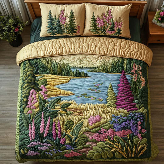 Meadow Awakening 3-Piece Quited Bedding Set NCU0NNT838