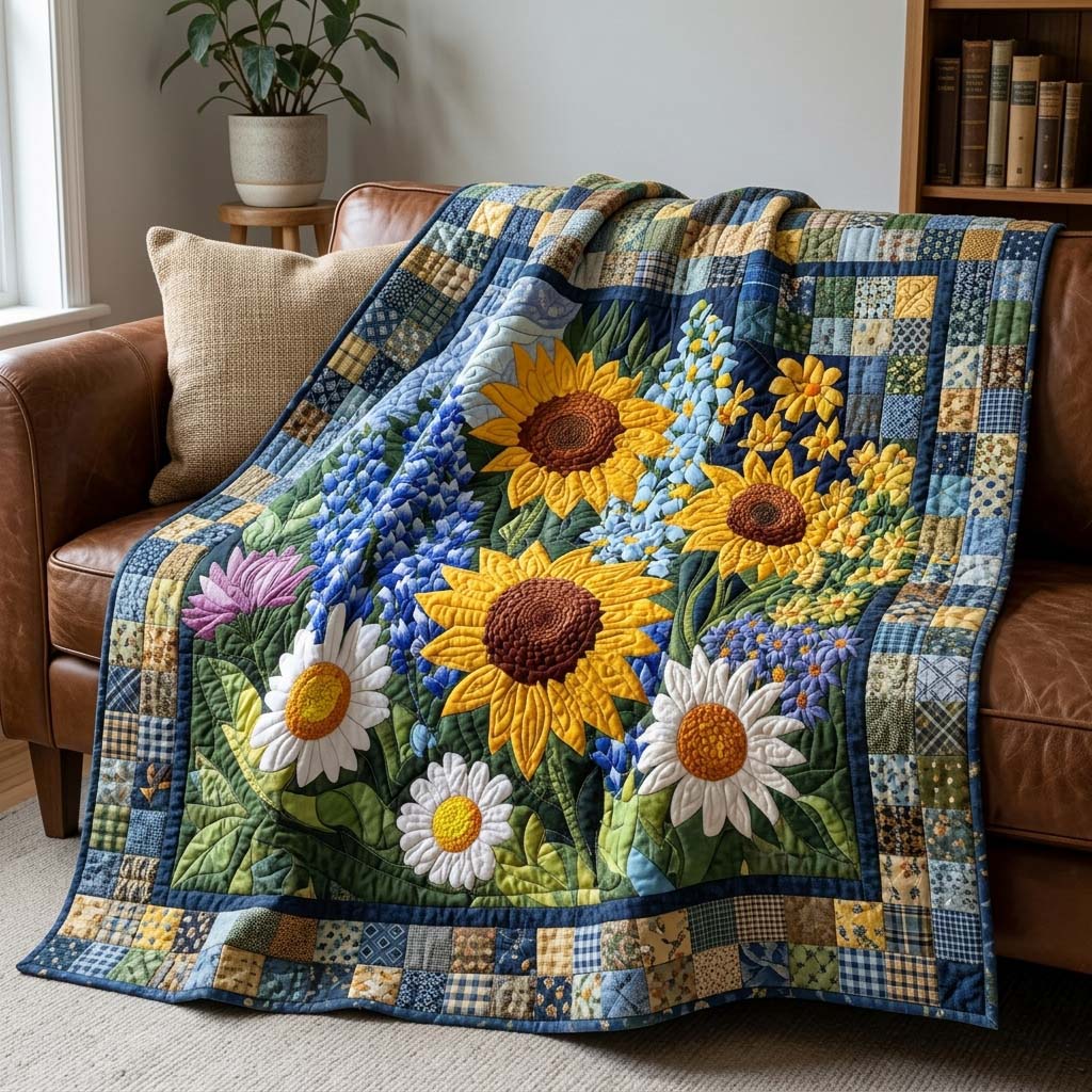Meadow Bloom Quilted Blanket NCU0DQQ0808
