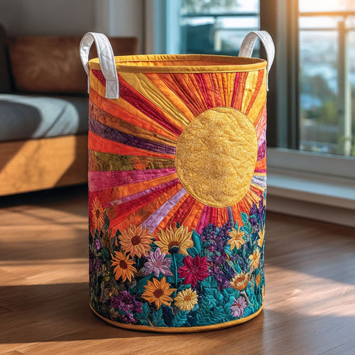 Meadow Bloom Quilted Laundry Basket NCU0DDK2491