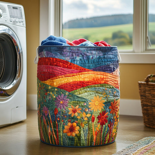 Meadow Bloom Quilted Laundry Basket NCU0DV732