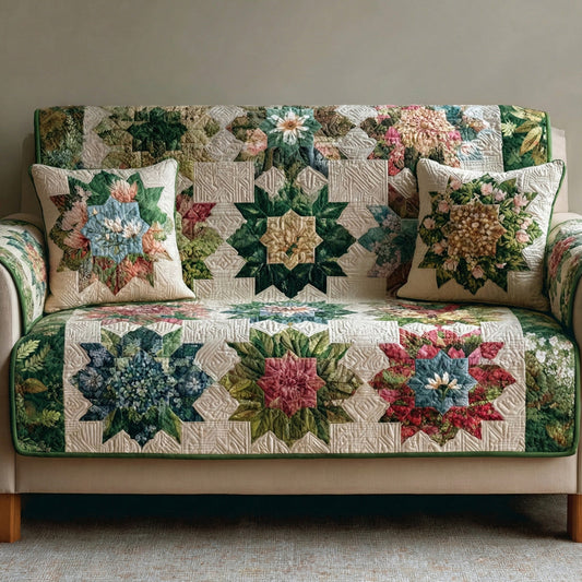 Meadow Bloom Star Quilted Sofa Cover NCU0LDH213