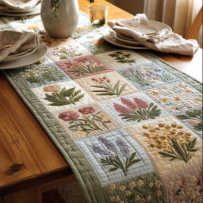 Meadow Botanicals Quilted Table Runner NCU0DQQ0563