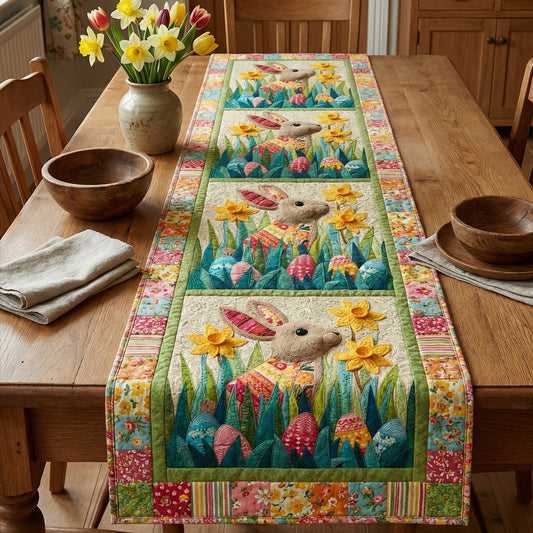 Meadow Bunny Quilted Table Runner NCU0NNT3009