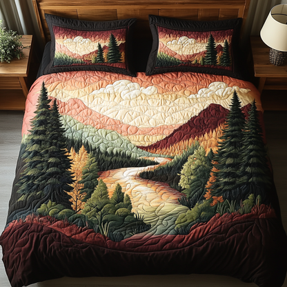 Meadow Calm 3-Piece Quilted Bedding Set NCU0NVH730