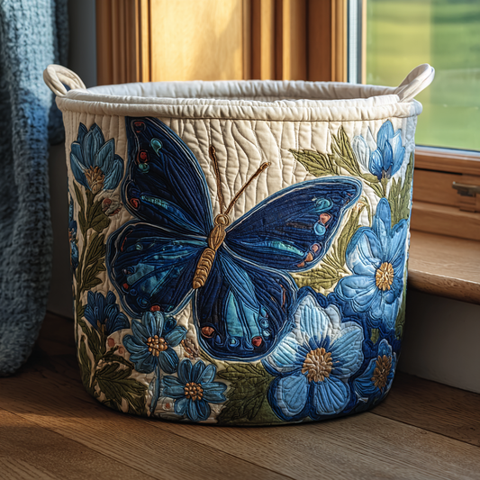 Meadow Dance Quilted Laundry Basket NCU0PVL434