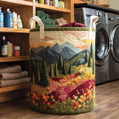 Meadow Escape Quilted Laundry Basket NCU0NTV313