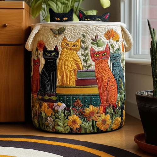 Meadow Friends Quilted Laundry Basket NCU0PTT2486