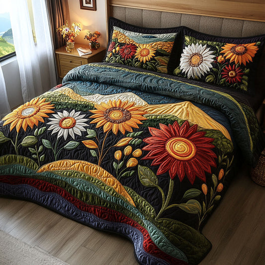 Meadow Glow Harmony 3-Piece Quilted Bedding Set NCU0PTT219