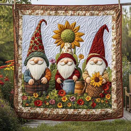Meadow Gnome Party Quilted Blanket NCU0NXD056
