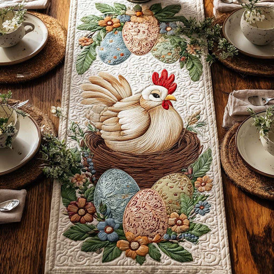 Meadow Hen Keepsake Quilted Table Runner NCU0DQQ0443