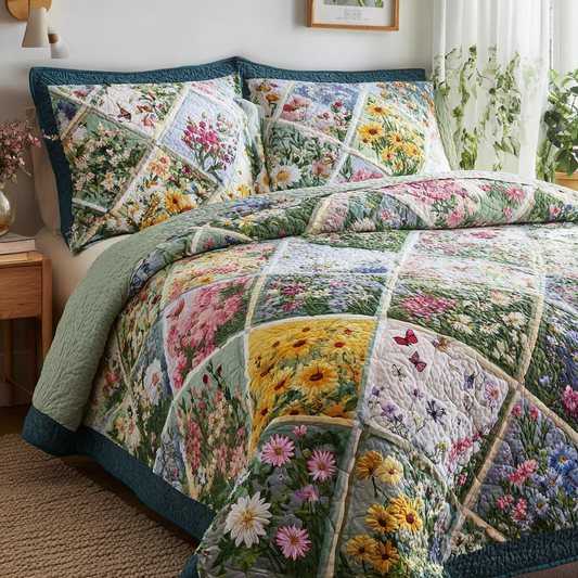 Meadow Joy 3-Piece Quilted Bedding Set NCU0DDK440