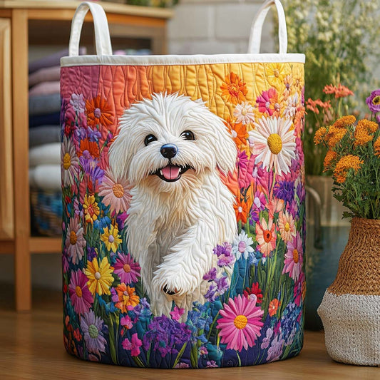 Meadow Joy Quilted Laundry Basket NCU0NXD744