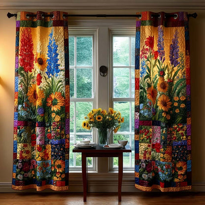 Meadow Light Quilted Curtains NCU0NNT2442