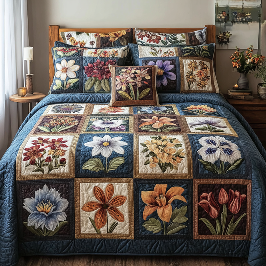 Meadow Magic 3-Piece Quilted Bedding Set NCU0NVH888