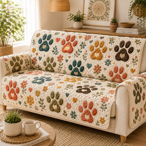 Meadow Meander Quilted Sofa Cover NCU0PVL1034