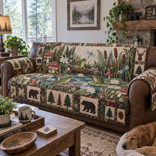 Meadow Memories Quilted Sofa Cover NCU0PTT3479