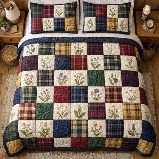 Meadow Patch 3-Piece Quilted Bedding Set NCU0NTV1000