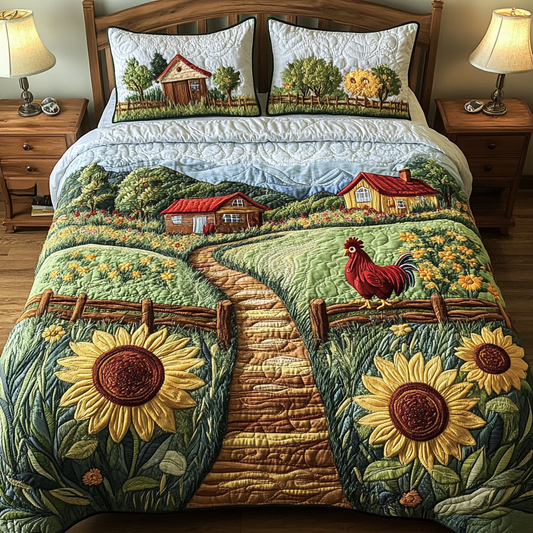 Meadow Path 3-Piece Quilted Bedding Set NCU0NVH359
