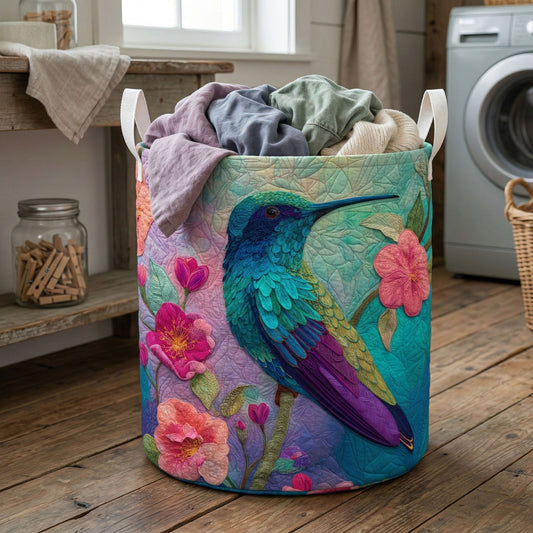 Meadow Petal Quilted Laundry Basket NCU0NNT3027