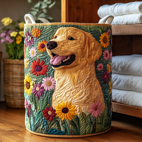 Meadow Smile Quilted Laundry Basket NCU0NXD530